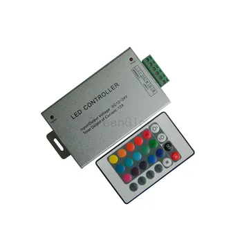 

1X Aluminum shell wireless 24keys RF RGB LED controller DC12~24V input free shipping