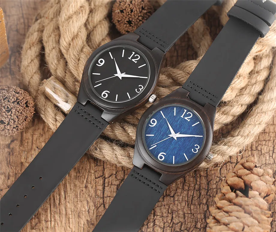 men wood watches quartz