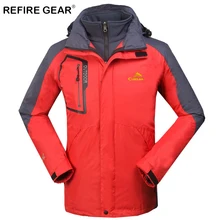 ReFire gear зимняя двухсекционная уличная кемпинговая ветровка мужская водонепроницаемая ветрозащитная теплая теплый флис для походов куртки верхняя одежда