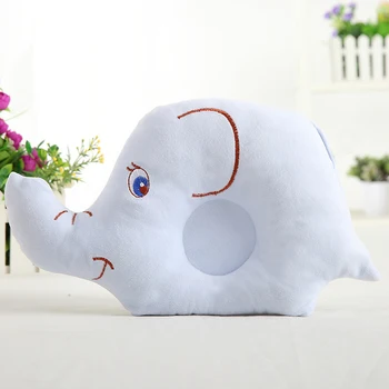 

Newborn Cartoon Elephant Pillow Soft Velvet Fabric Cartoon Stereotypes Cute Pillow Anti-rollover Neck Protection Baby Sleeping