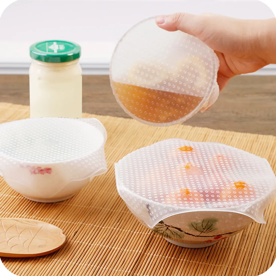 Силиконовая чаша пищевая обертка s Seal Cover многофункциональное растягивание сохранение продуктов в свежем состоянии Saran wrap кухонные инструменты 3 размера