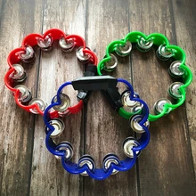 Сливовый Тамбурин перкуссия тамборин барабан специальный погремушка пластиковый колокольчик двухрядный колокольчик кольцо