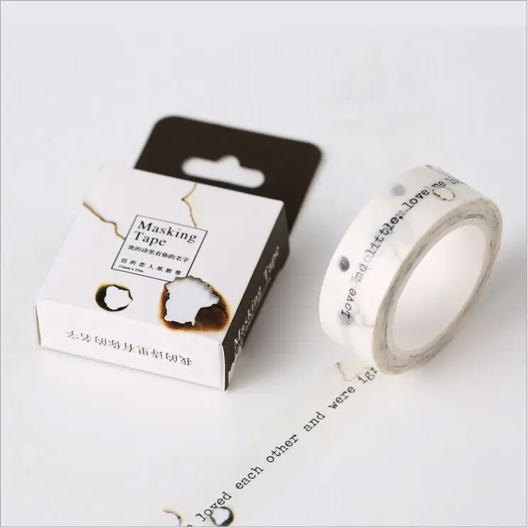1.5mm Width You Are In My Love Poems English Letters Washi Tape