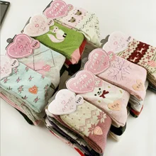 Для девочек с красивым рисунком кролика из мультфильма; шерстяные носки с Мопсом Для женщин милые девушки осень-зима из толстого хлопка Повседневное Meias Calcetines Mujer Harajuku