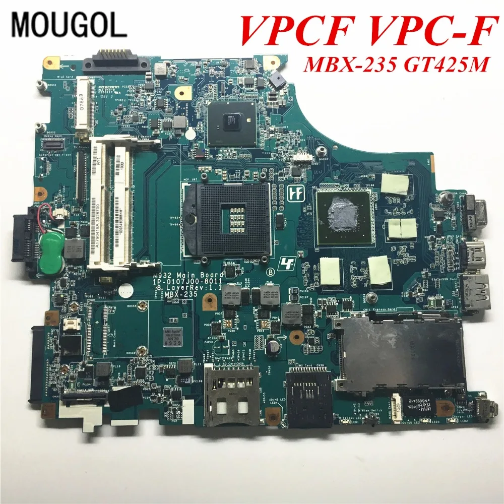 MOUGOL для sony VPCF VPC-F MBX-235 mbx материнская плата для ноутбука 235 M932 материнская плата с GT425M прошедший тестирование