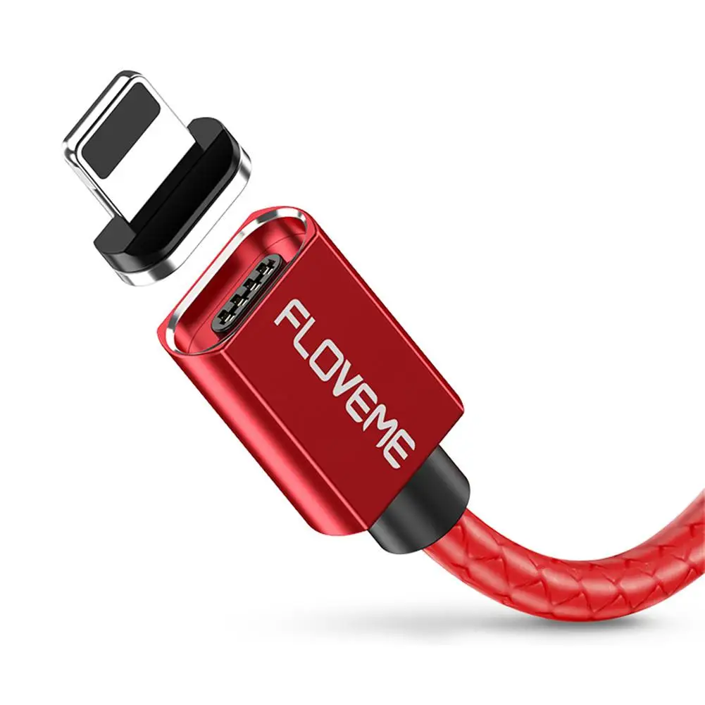 

Floveme Magnetic Data Line Embossing Fast Charge 3A Double Suction Charging Cable For IPhone Xr Three Types Optional Portable