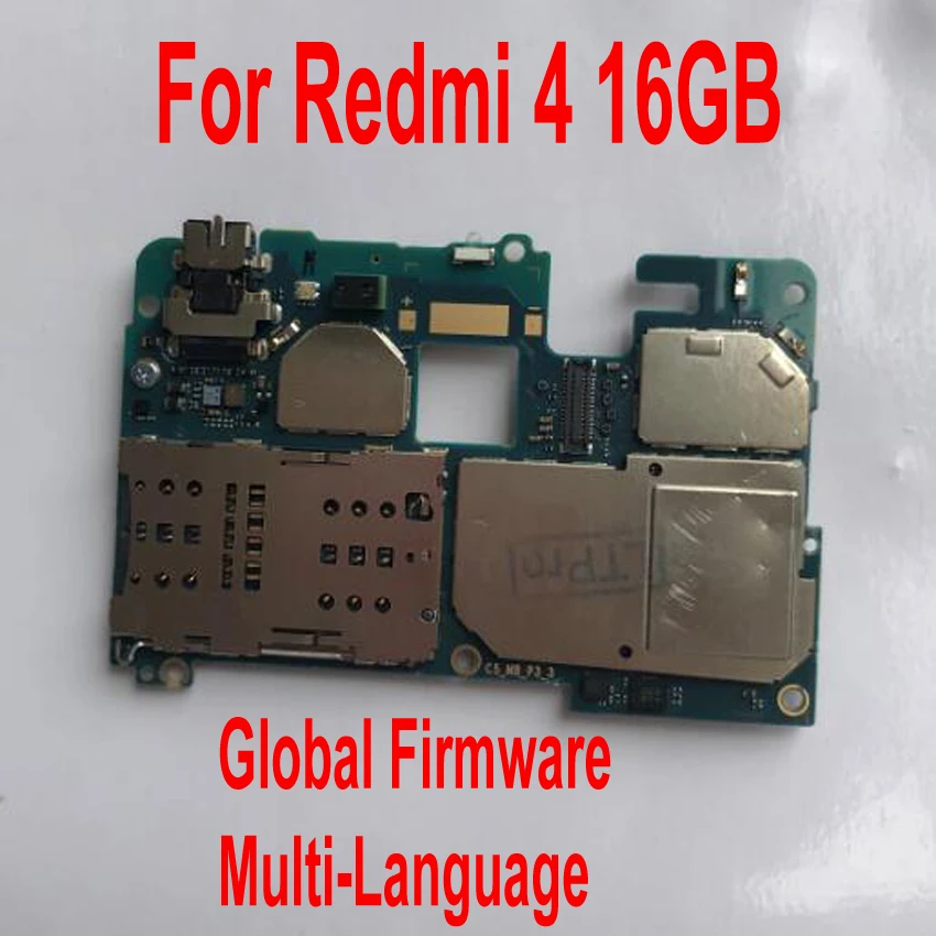 Original Unlock Mainboard For Xiaomi Redmi 4 Hongmi 4 Pro Motherboard card fee Circuit flex cable A