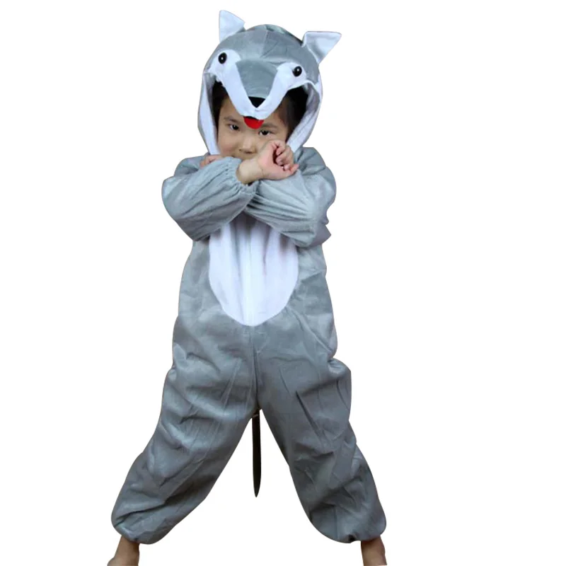 Animal Big Bad Wolf Cartoon Animal Suits / Children's Day Performance Clothing / Halloween Kids Cosplay Costume Fancy Dress Animal Big Bad Wolf Cartoon Animal Suits / Children's Day Performance Clothing / Halloween Kids Cosplay Costume Fancy Dress