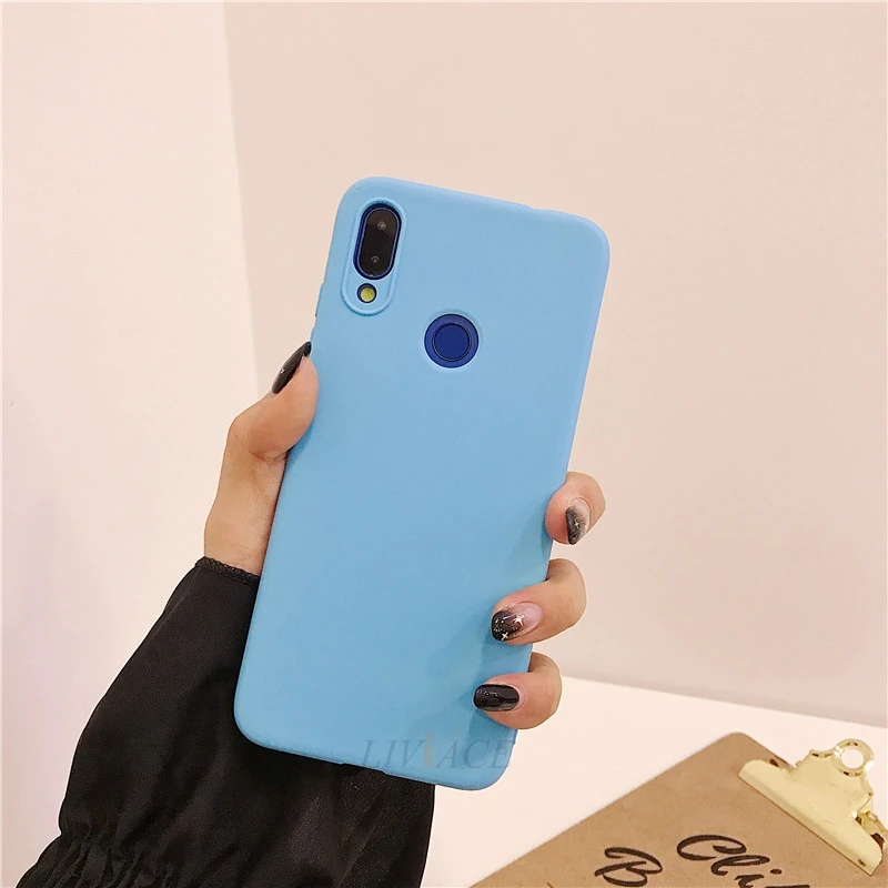 Силиконовый чехол карамельного цвета для huawei p smart z plus Симпатичные, из мягкого ТПУ задняя крышка для телефона psmart coque funda - Цвет: blue