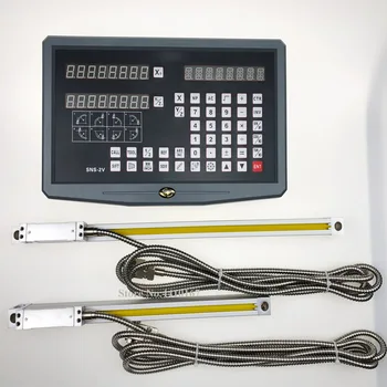 

Measuring Set/Kit Dro Digital Readout SNS-2V Display Screen System 110V 5V 230V with 2 PCS 5U Micron 200MM for Lathe Milling