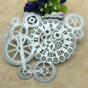 

Gear cutting dies Frame Background Craft Die Metal Cutting Dies Paper Dies Cut for DIY Paper Card making Scrapbooking Decoration