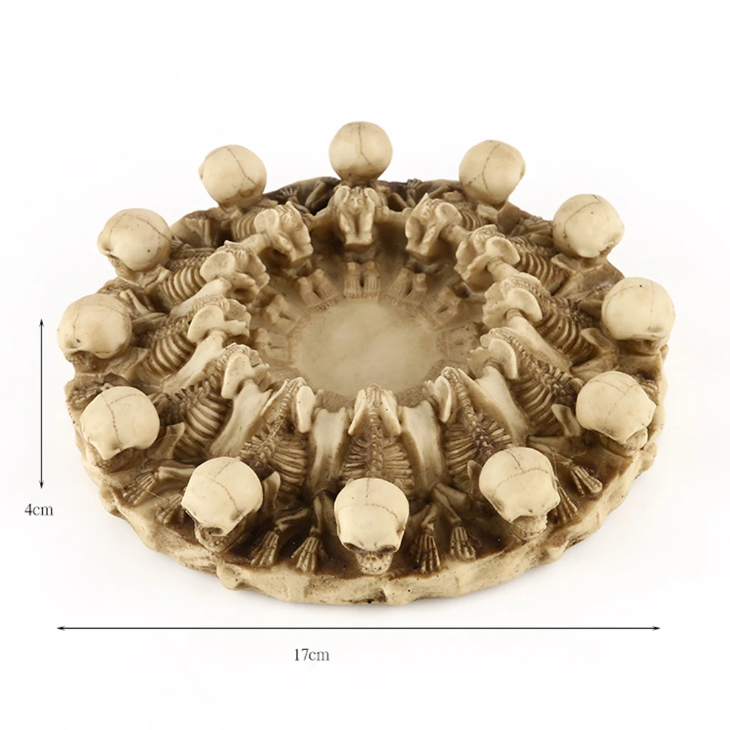 Skull Bones Skeleton Themed Poly Resin Ashtray Tobacco Collectable Novelty#1