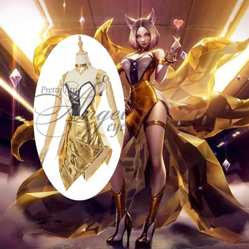 

League of Legends LOL KDA Ahri TO K/DA Cosplay Costume Halloween Party Full Set