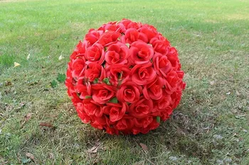 

60 cm Diameter Large Size Beautiful Artificial silk Roses Flower Ball for Party Wedding Decoration Restaurant Opening Ceremony