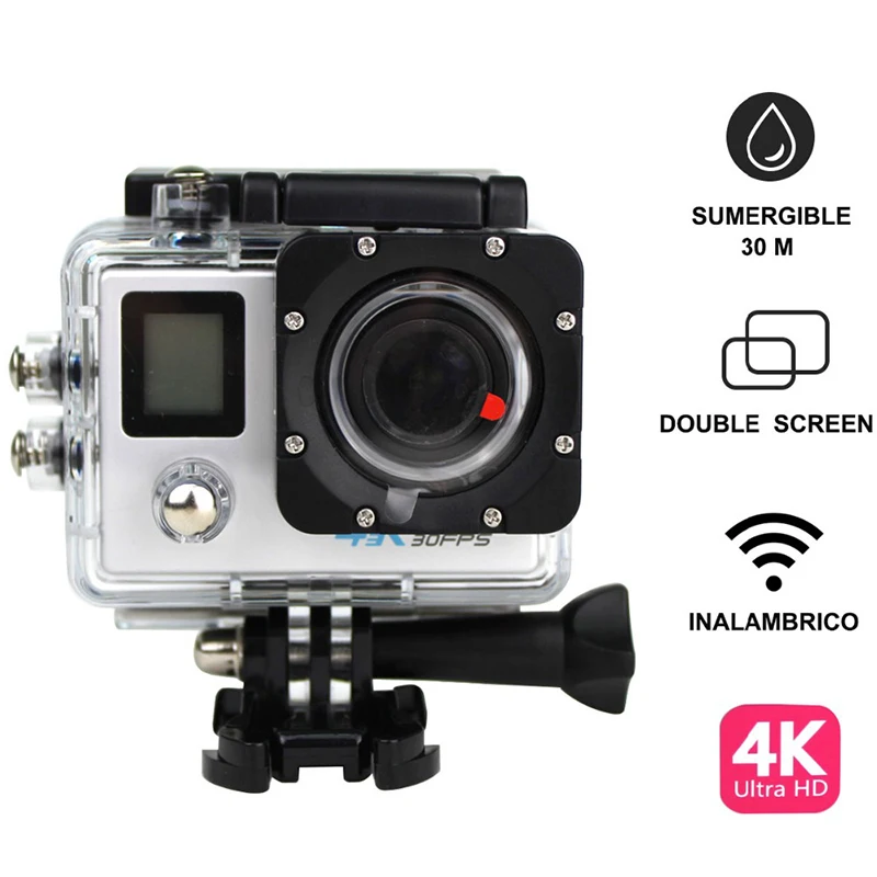 

4K 30fps WiFi Sport cam Underwater Waterproof Helmet Cam camera Motorcycle Camera HD 1080P Mini Sports go sport camera pro