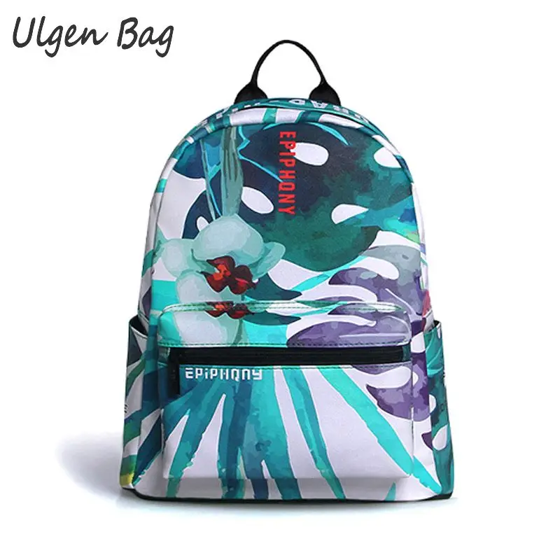 

Waterproof Womens PU Backpacks Preppy style backpack for students tree Priting School Bagpack casual Daypacks