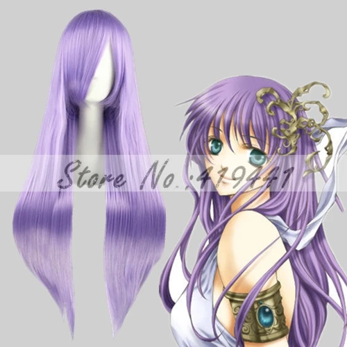 送料無料80センチ長いストレート聖闘士コスプレアテナ光紫髪合成アニメコスプレヘアウィッグ Cosplay White Wig Cosplay Wig Blondewig World Aliexpress