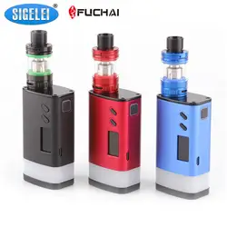 Подлинная Sigelei Fuchai GLO 230 Вт Starter наборы с SLYDR M распылитель 6 дополнительных светодиодный цвета двойной 18650 поле Mod Kit