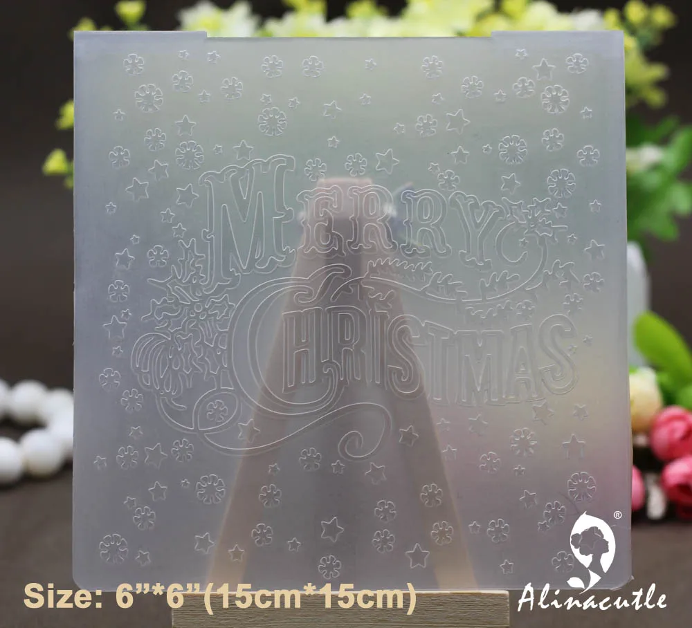 6 &quot* 6&quot пластиковая папка для тиснения Alinacraft с Рождеством Сделай Сам альбом