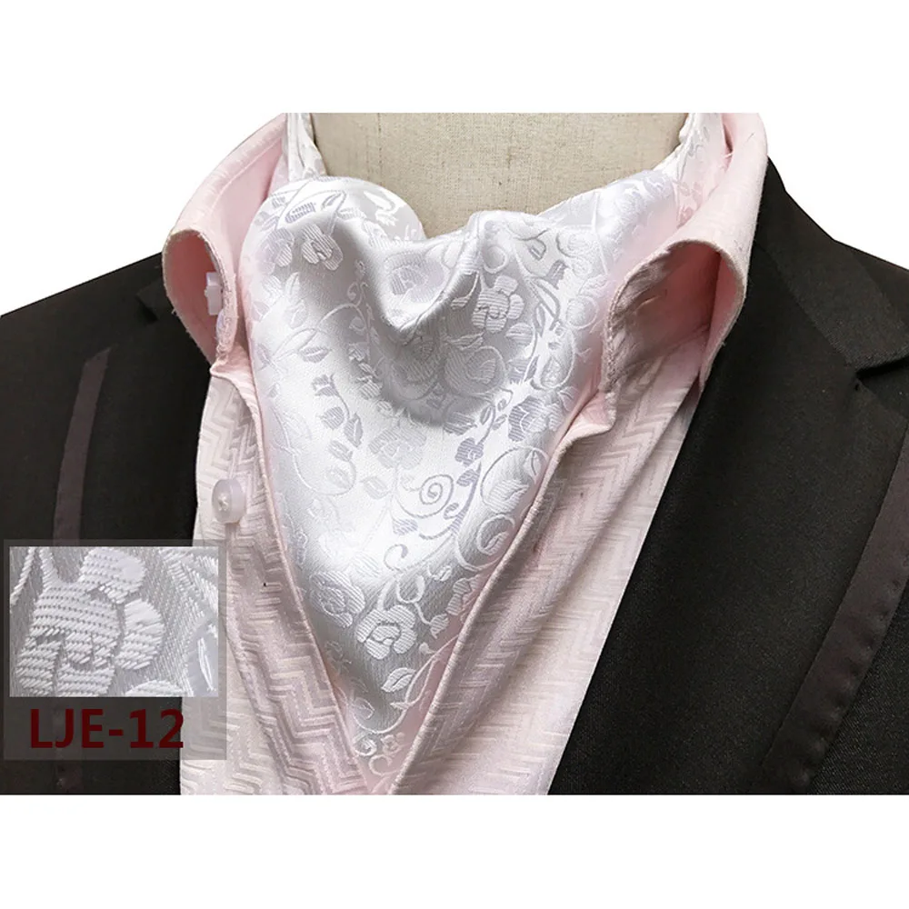 Мужские стильные шарфы с цветочным принтом Пейсли Cravat Ascot вечерние классические шейные платки на свадьбу HZTIE0307