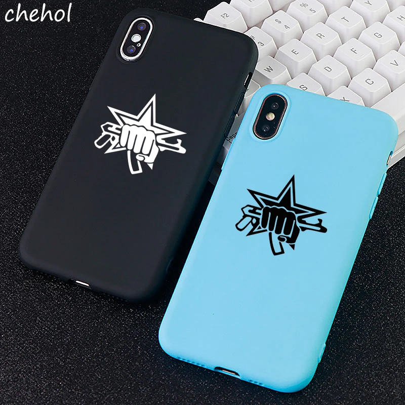 Модный мобильный телефон чехлы для IPhone 6s 7 8 Plus X XS MAX XR Gun Fist мягкий силиконовый
