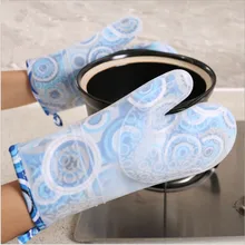 Длинные силиконовые перчатки для духовки Нескользящие качественные перчатки для духовки термостойкие перчатки для духовки дизайнерские 1 шт