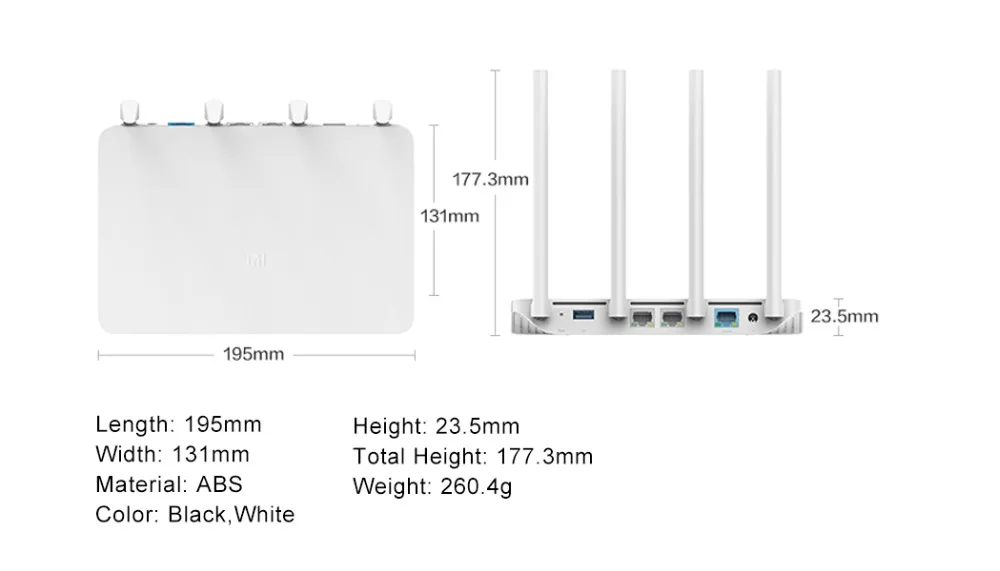 Original Xiaomi WIFI Router 3G With 256MB Memory 128MB Large Flash Dual Band 2.4G5G Gigabit USB 3.0 Mi Wireless Wifi Roteador (6)