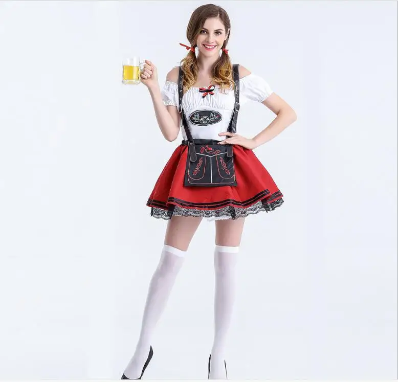 Октоберфест фестиваль пива Октябрь Dirndl Сексуальное белье горничной платье