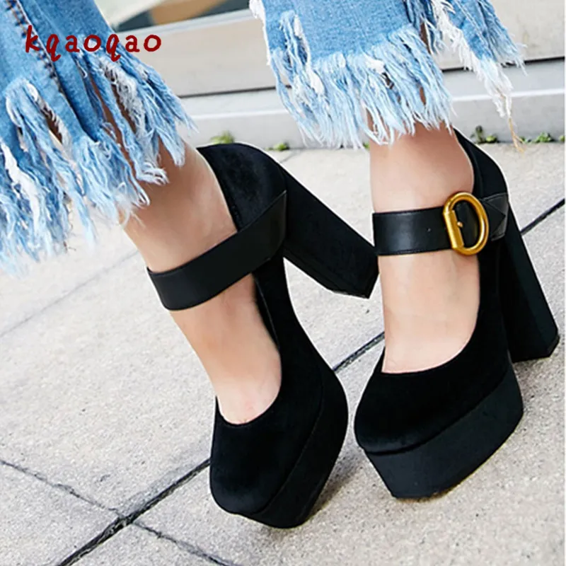 Pic Heeks 39 As Kqaoqao Sandales Partie Femme Sexy Cm Pompes Troupeau Boucles Épais 12 Zapatos forme Haute Robe Chaussures Pic Stiletto Mujer as Plate Femmes fnqABwf4R