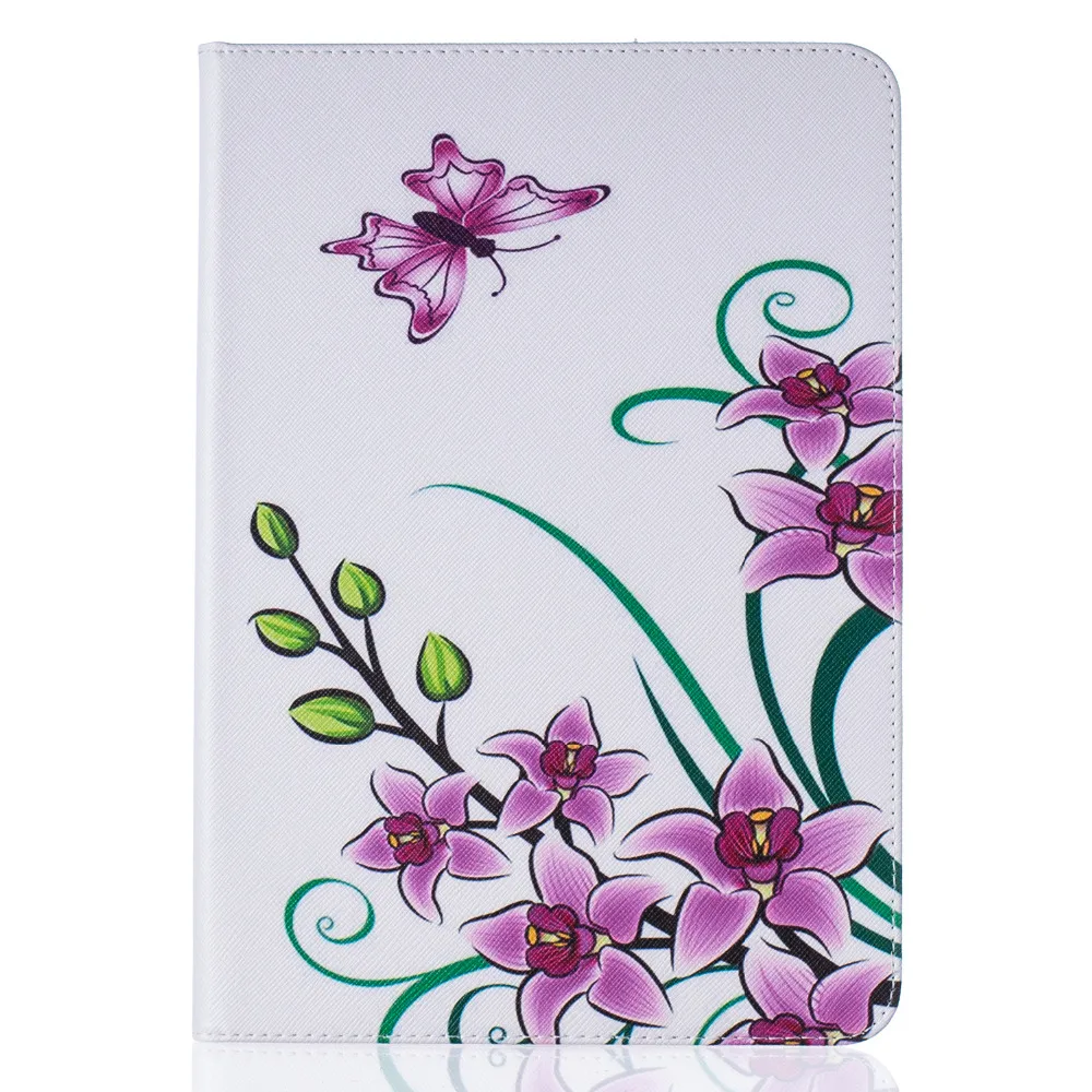 

Pink Butterfly pattern pu leather Flip Case for Samsung Galaxy T280/285 T350/550 T560/580 T715 T815 Stand Case Card Holder