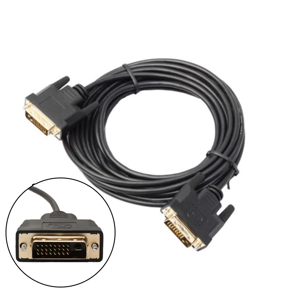 1/1. 8/3/5 м ЖК-дисплей цифровой монитор HDMI, DVI D для DVI-D Золотой мужской DVI 24+ 1 Pin Dual Link ТВ кабель DVI на тонкопленочных транзисторах на тонкоплёночных транзисторах Одежда высшего качества