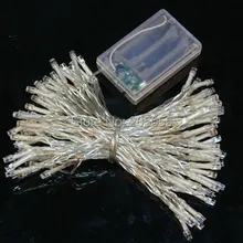 100 шт/партия 10 м 80LED гирлянда сказочные огни AA батарея работает Рождество Свадебная вечеринка украшение для дома, сада-теплый белый