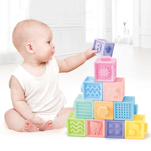 6/10pcs/set Baby Educational Toys For Kids Newborn Baby Building Blocks