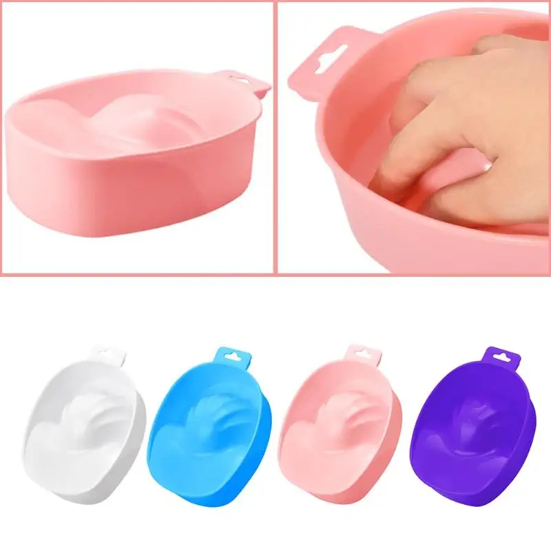 

Hot 1pc Nail Art Hand Wash Remover Soak Bowl DIY Salon Nail Spa Bath Treatment Manicure Tools Nail Spa Bath Tray