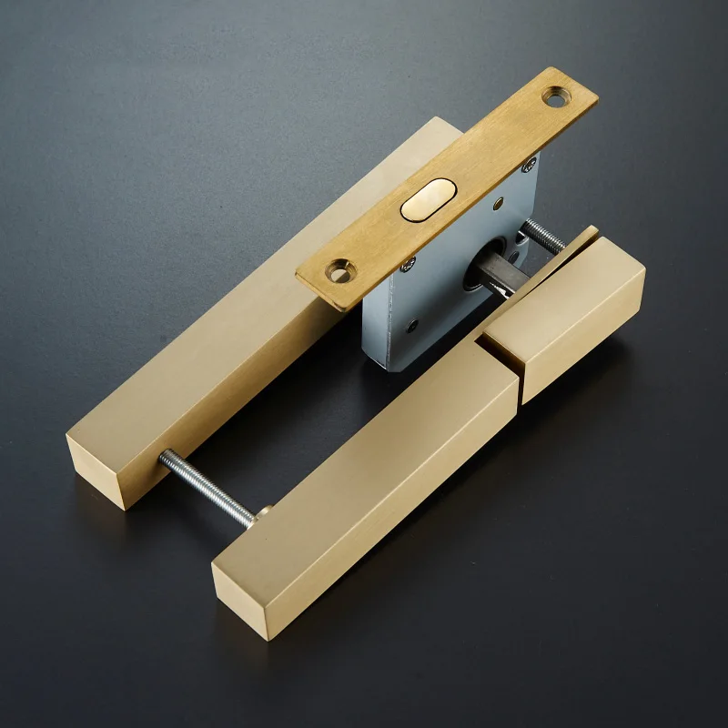  4 Colors/Modern Brass Sliding Door Lock Nordic style Bathroom/Kitchen/Balcony Square Sliding Door L - 33042840218
