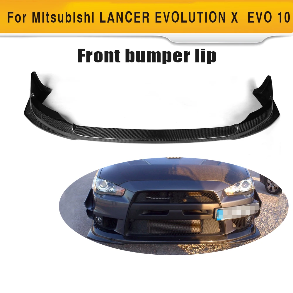 Автомобильная передняя губа из углеродного волокна передний спойлер для Mitsubishi EVO