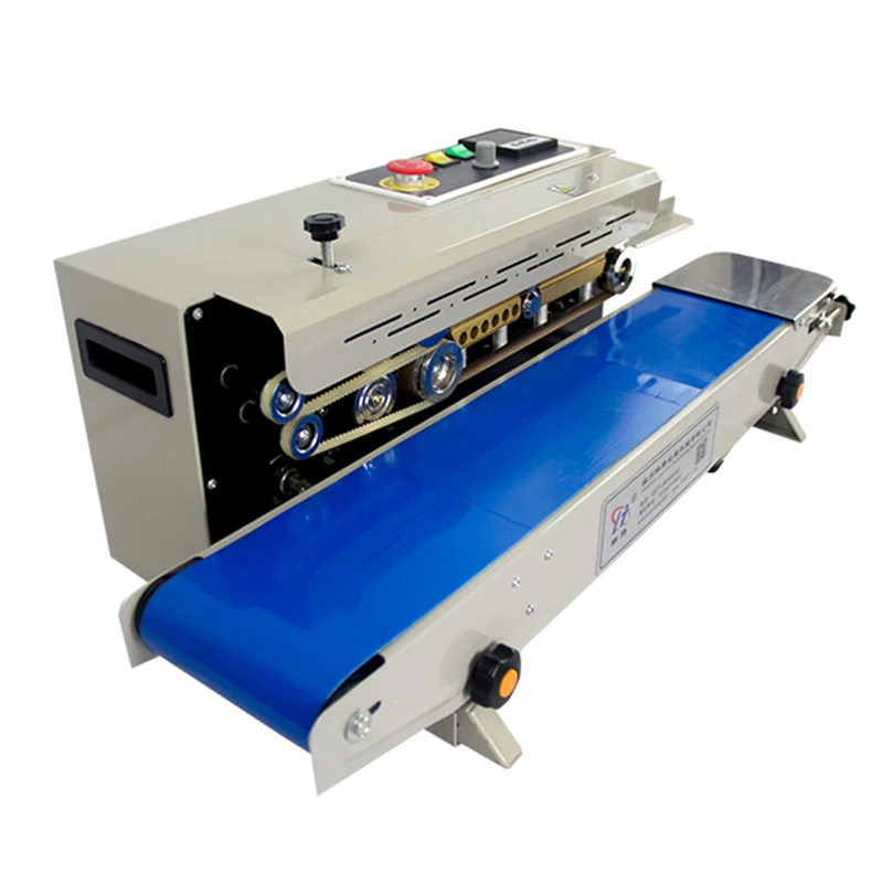 

Auto Continuous Film Sealing Machine Plastic Bag Package Band Sealer Machine Horizontal PVC Membrane Bag Heating Packer FR-770