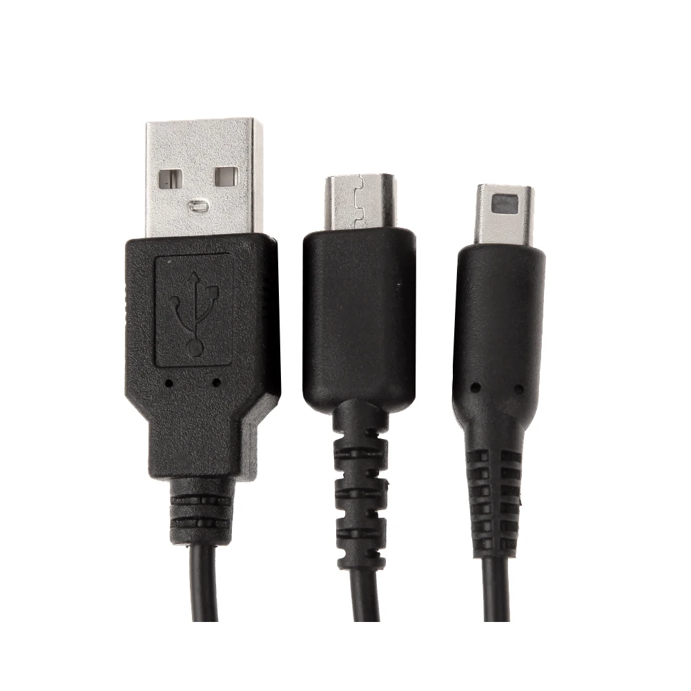 1 шт. Новый 2 в USB кабель для зарядки данных двойное соединение Nintendo NDSI 3DS NDSL