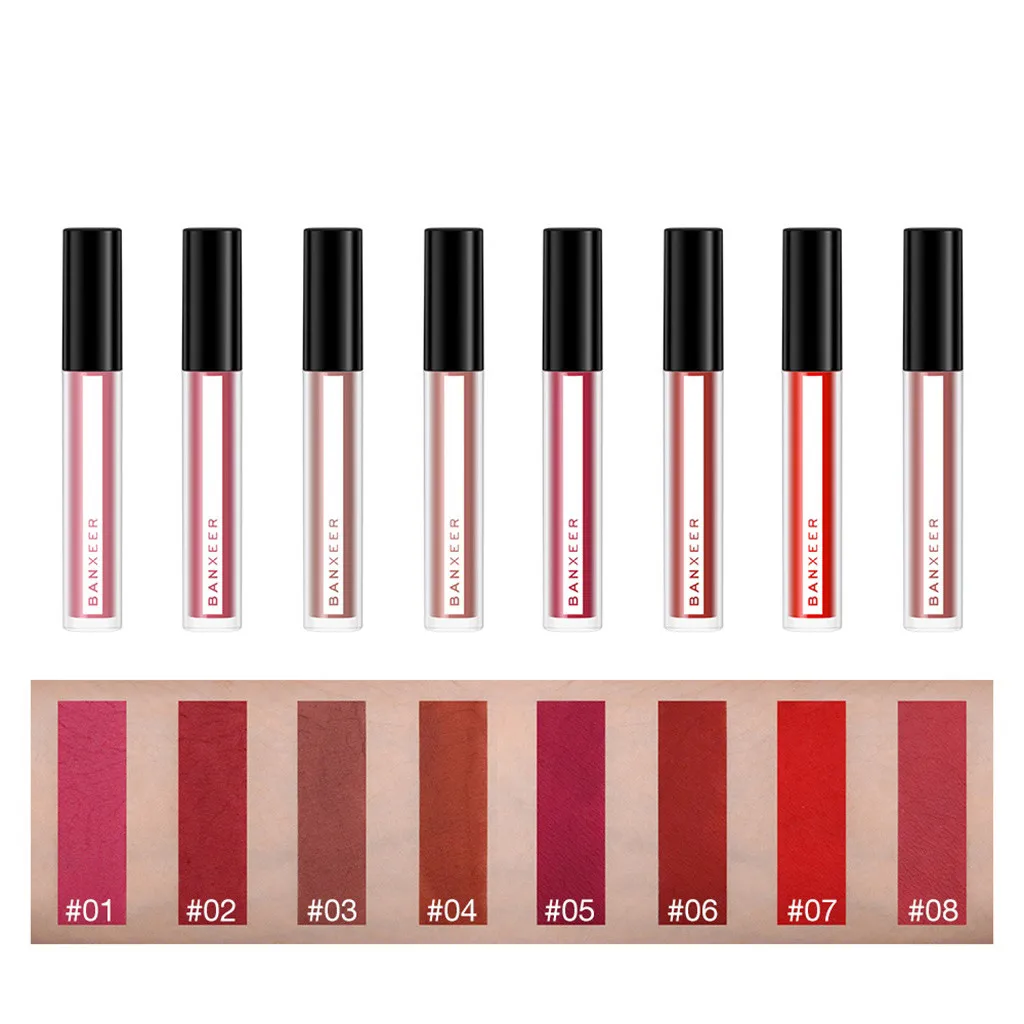 Waterproof Vivid Lipgloss Sexy Women Glitter Liquid Makeup Colorful Moist Lip Gloss Nude Glitter Shimmer Lipstick W0717