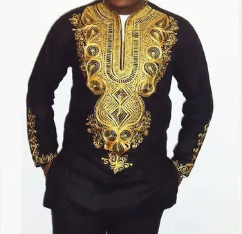 Chemise traditionnelle Dashiki pour hommes 1