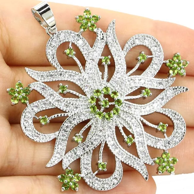 

28x13mm Hot Sell Big Rectangle Gemstone Purple Spinel Ladies Wedding Silver Pendant