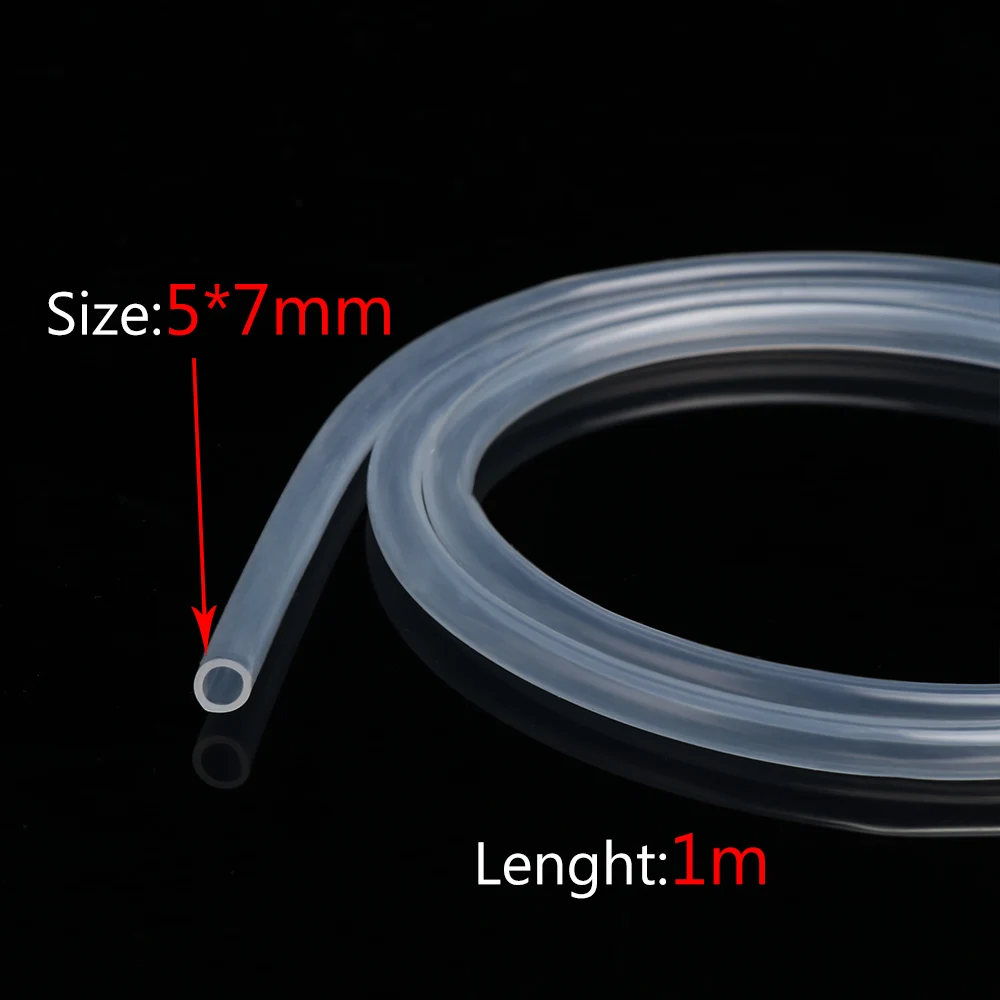 Высокое качество 1 м Пищевой Прозрачный Силикон трубка пивная труба Молочный шланг мягкий безопасный резиновый гибкий трубка креативный - Цвет: 5x7 mm