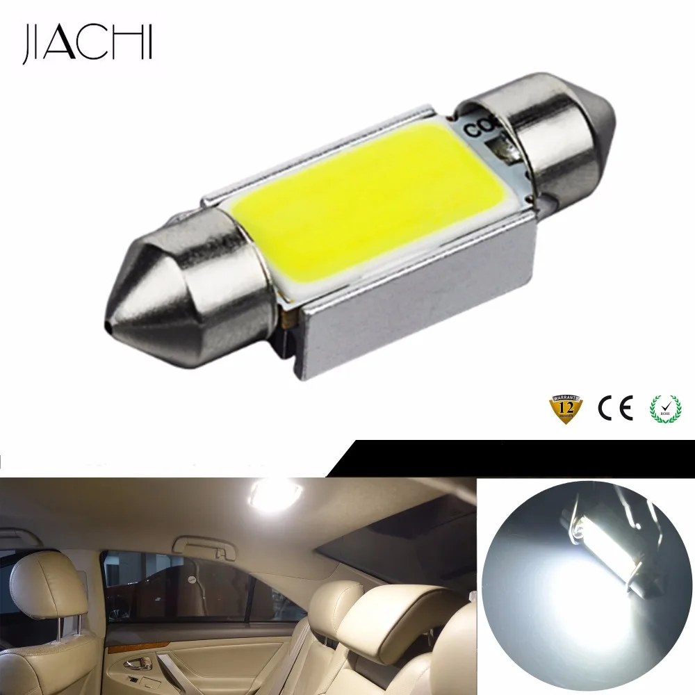 JIACHI 100 x светодиодный Замена лампы для автомобилей гирлянда лампочек 36 мм C5W COB 12