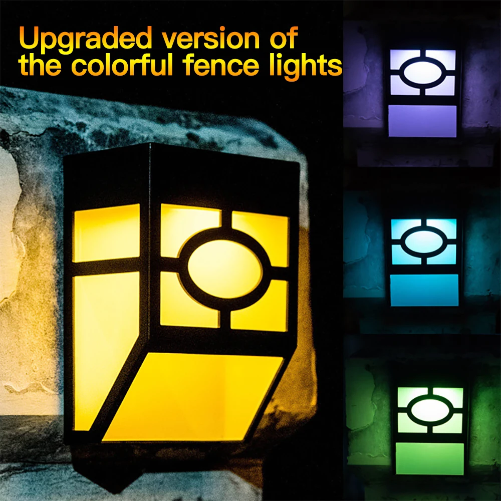 

JXSFLYE Waterproof Solar Powered LED Wall Mount Light Low Power Consumption Super Bright Outdoor Garden Pathway Fence Light Lamp