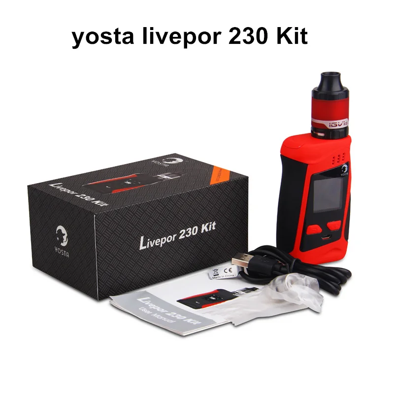 

Yosta Livepor 230 Kit 230W TC Box Mod with iGVi P2 Sub-ohm Tank 4ML 510 thread Airflow Control Electronic Cigarette