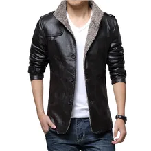 Кожаная мужская куртка 5XL брендовая Высококачественная верхняя одежда из искусственной кожи мужская зимняя деловая куртка из искусственного меха флисовая куртка S-4XL