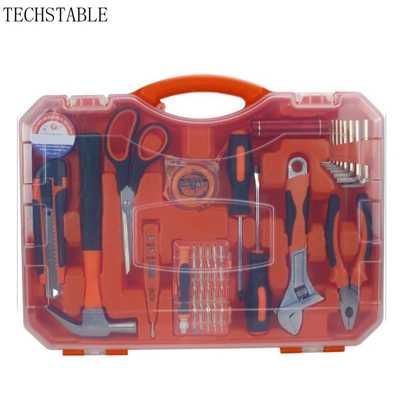 TECHSTABLE high quality 41pcs Home Tools Combination Household Tool Set Hand Tools repair tools