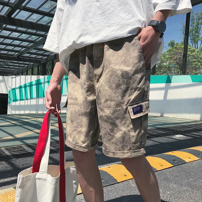 Мужские армейские шорты Свободные камуфляжные мужские шорты Карго летние Молодежные повседневные шорты masculino