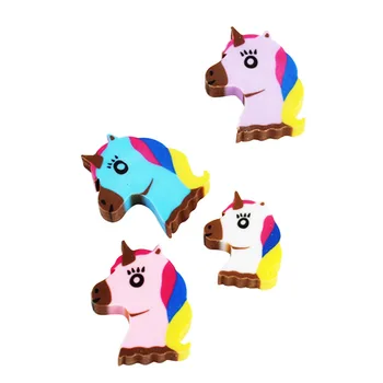 

24 pack/lot Cartoon Unicorn Eraser Rubber Eraser Primary Student Prizes Promotional Gift Stationery