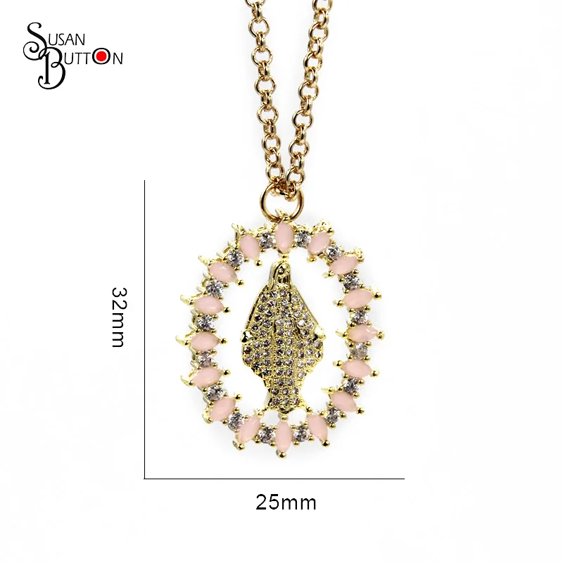 Graceful Gold Color Virgin Mary Pendant Free Chain Necklace Jewelry for Men Women | Украшения и аксессуары